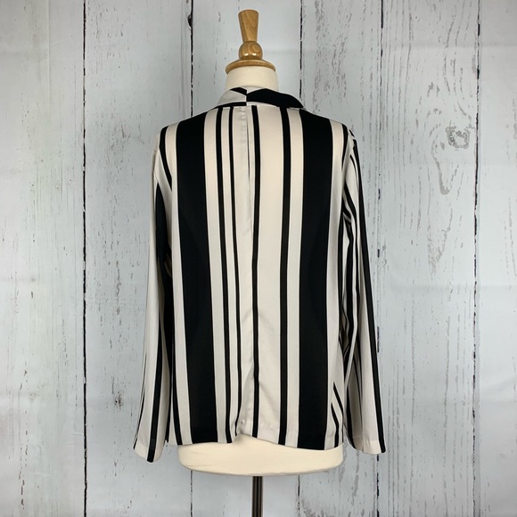 NORDSTROM || LUSH Striped Drape Front Blazer - Picture 2 of 7
